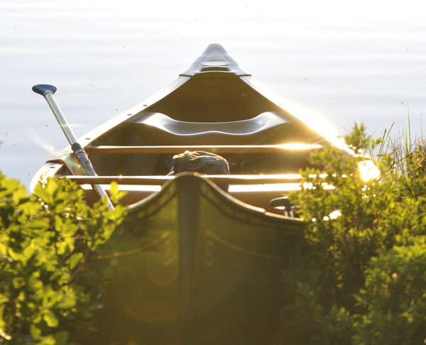 camouflage paint canoe